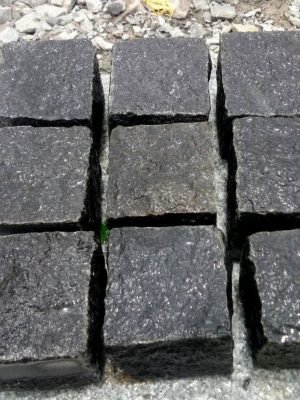 Home black granite cobbles
